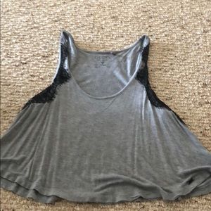 GUESS small flowy lace crop top